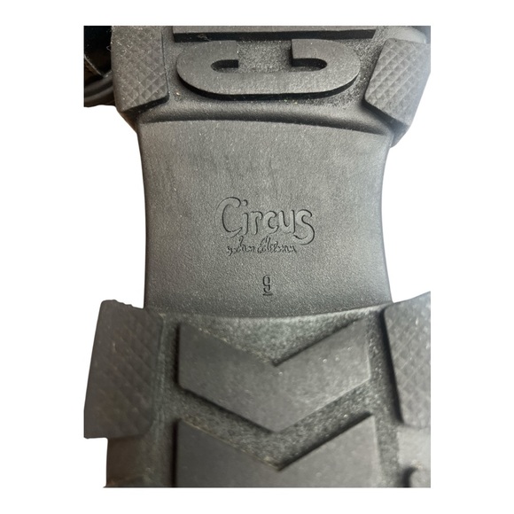 Circus by Sam Edelman Womens Black Darielle Lug Sole Platform Ankle Boots SZ 9 - Picture 7 of 9